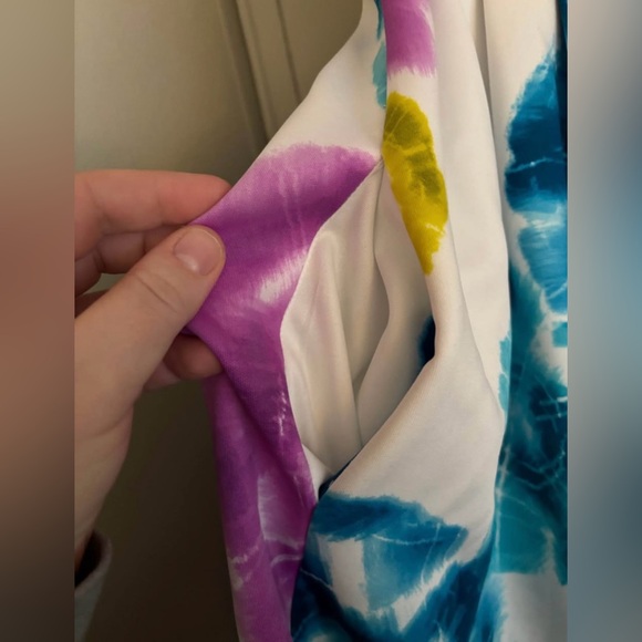 Calvin Klein Sleeveless watercolor floral print cocktail dress size 10 - Picture 2 of 5